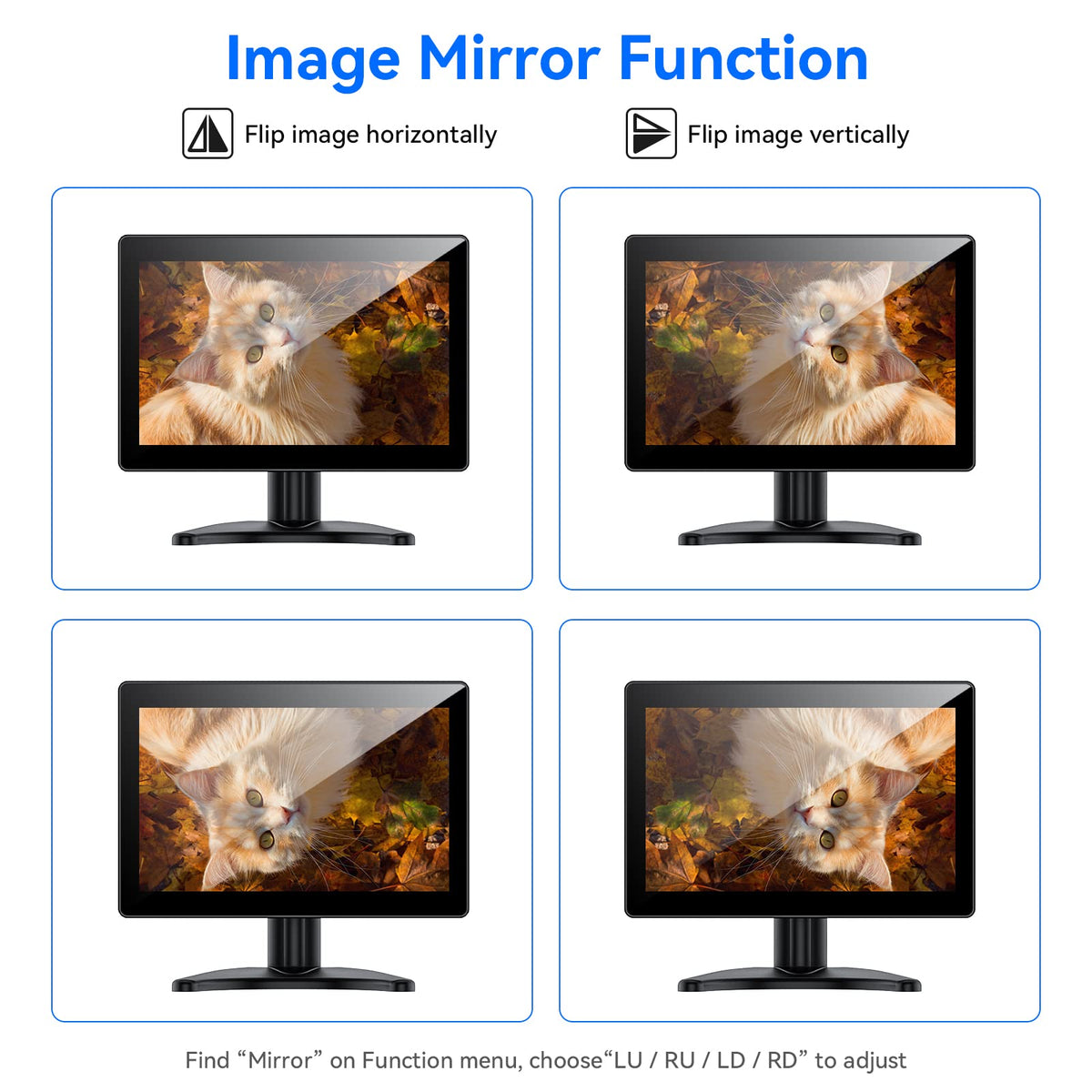 Eyoyo 10.1-inch Small Touchscreen Monitor: 1280x800 IPS Display, 10-Point Touch, HDMI VGA AV Input, Built-in Speakers, Metal Case, VESA 75x75, Touch Screen Monitor for Raspbery Pi, PC, CCTV, POS