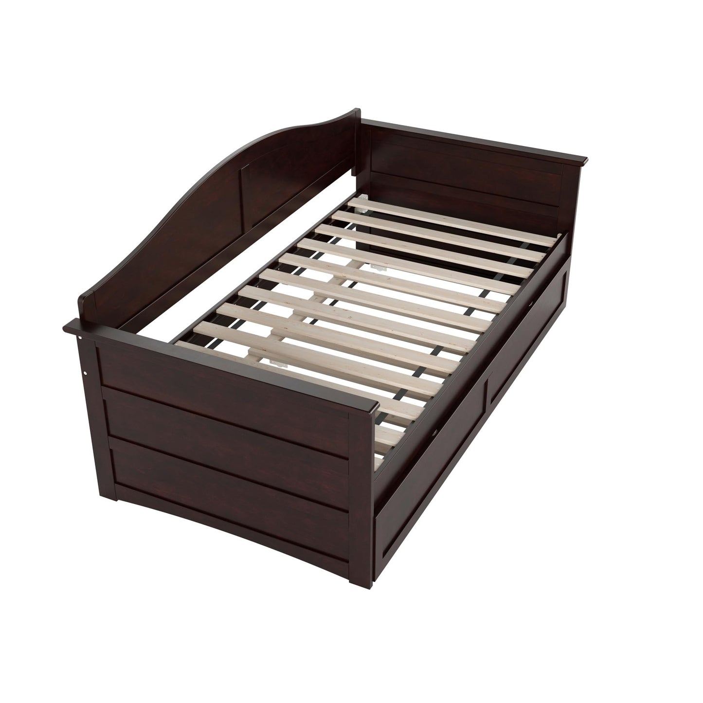 AFI, Acadia Twin Size Wood Daybed Frame with Twin Trundle, Espresso (Black)
