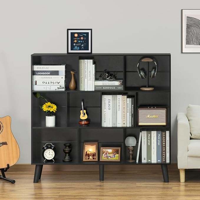 YAHARBO 10 Cube Bookshelf, 3 Tier Bookcase