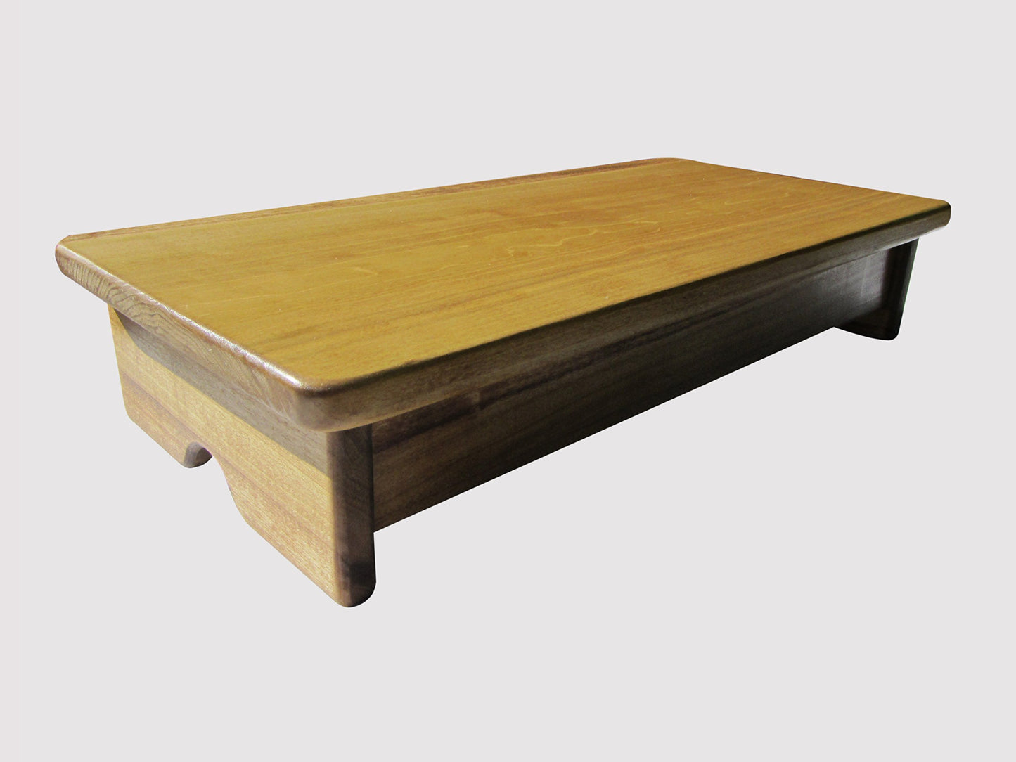 Compact Bedside Foot Stool Maple Stain 4" Tall (Made in The USA)