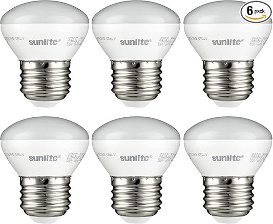 Sunlite LED R14 Mini Flood Light Bulbs, 4 Watts, 250 Lumens, Medium Base