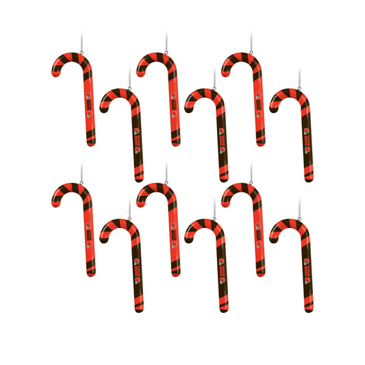 FOCO Cleveland Browns NFL 12 Pack Candy Cane Ornament Set