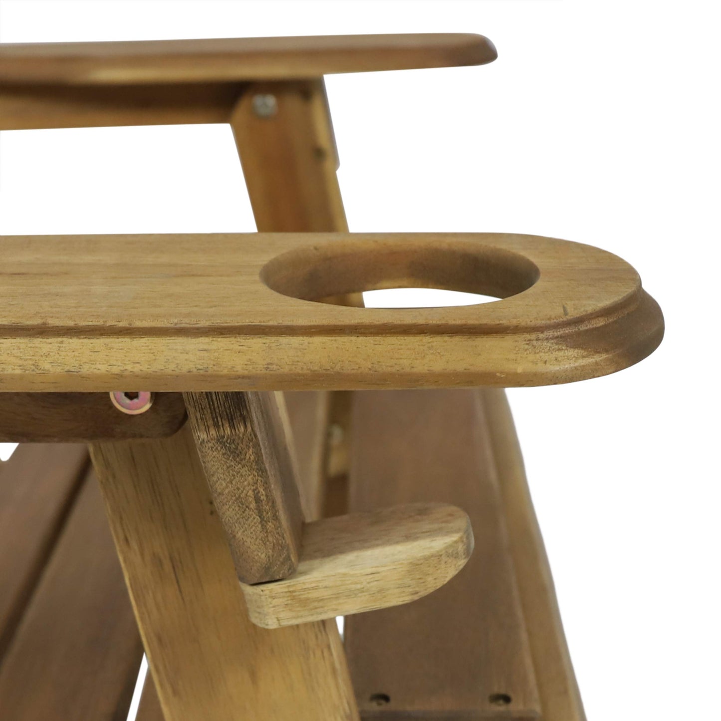 Christopher Knight Home Cynthia Outdoor Acacia Wood Folding Adirondack Chair, Natural