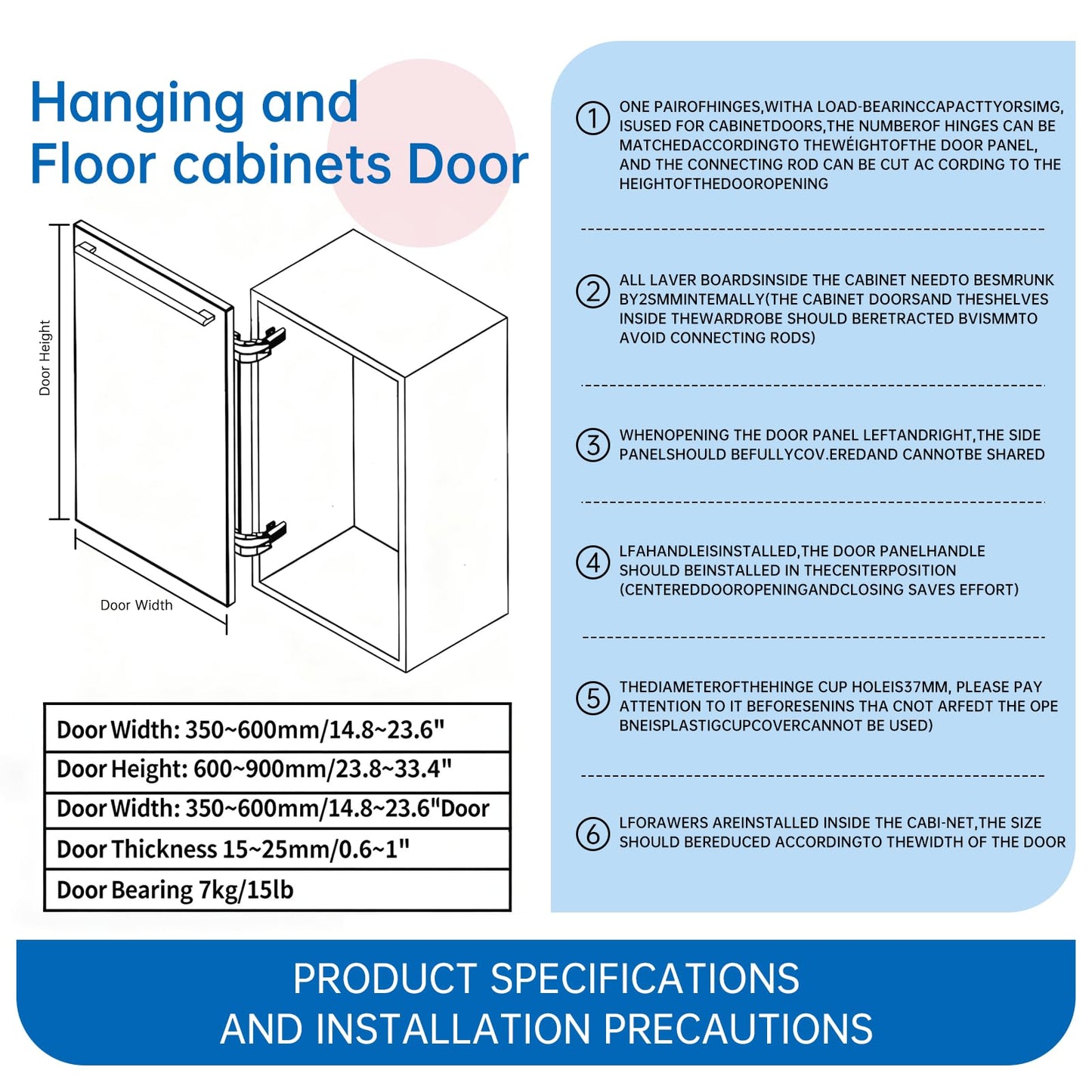 XBLWIN Lateral Opening Door Hinge Set 180° Parallel Opening Cabinet Wardrobe Door Sliding Load-Bearing 15.4lb Heavy Duty Hinge