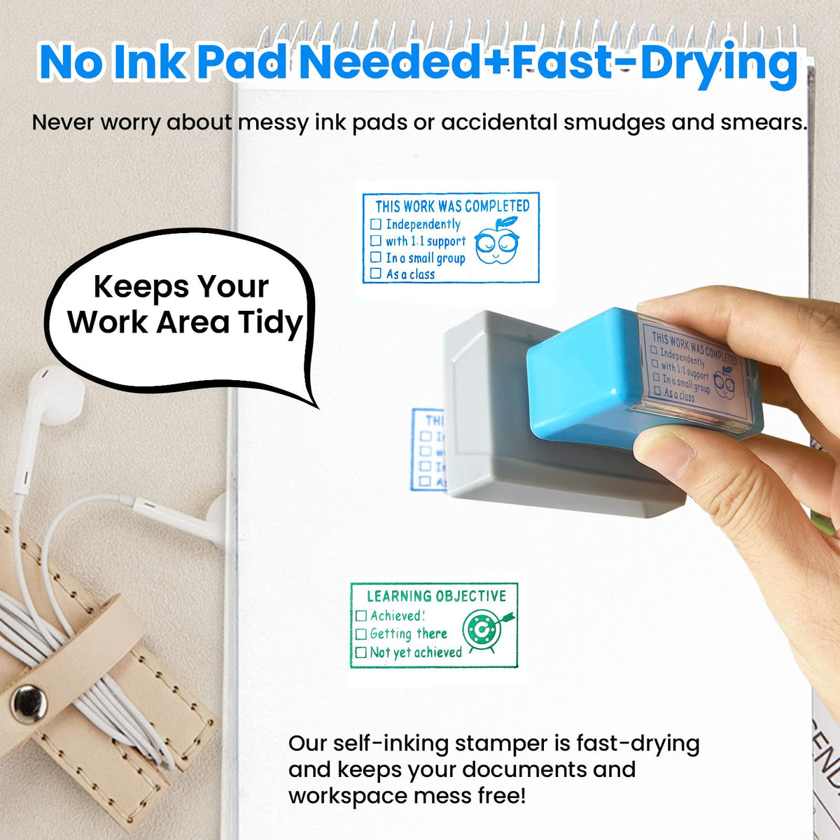 Special Accommodations Stamp for Teachers Classroom SPED Self Inking Stamp, Back to School Teacher Stamps Set Teacher Dormitory Supplies Teacher Must Haves Supplies Rubber Stamp