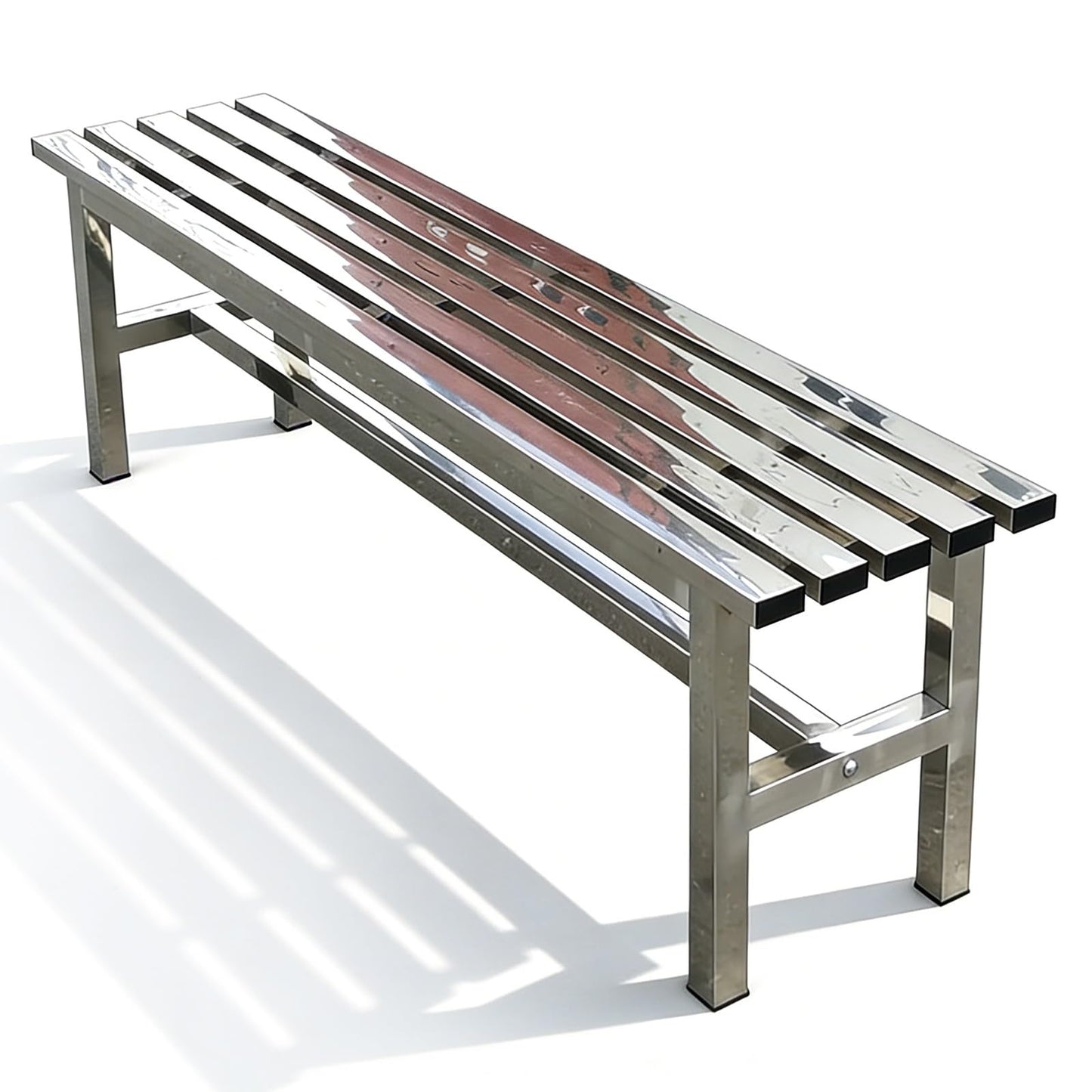 Heavy Duty 304 Stainless Steel Outdoor Bench - Weatherproof Backless Garden Seat for Patio, Lawn, Yard, School - Supports 660 lbs (70.86"/180cm),70.86"/180cm