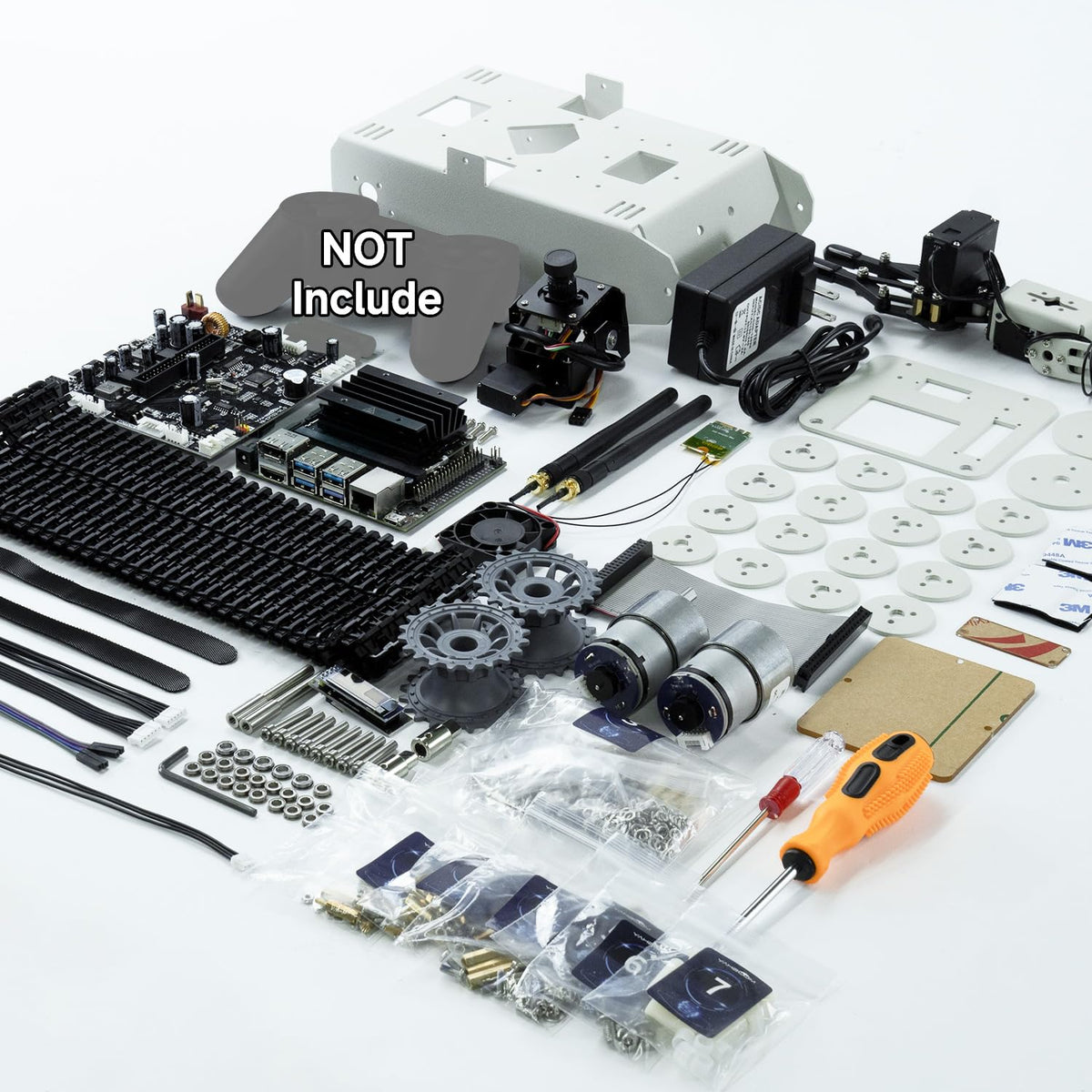 Yahboom DIY Programmable Project ROS Starter Tank Chassis Robot with AI Camera for Jetson Nano B01 Recognition Tracking OpenCV MediaPipe (Transbot-SE Without Nano)
