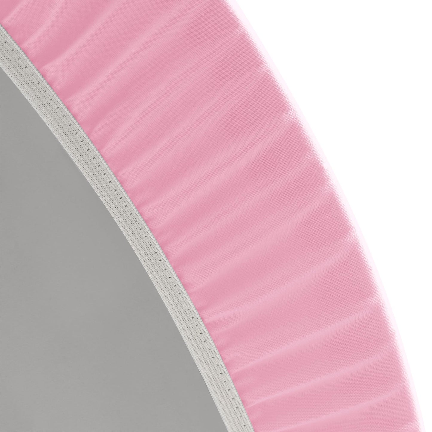 Obstal Fitted Round Table Cloth, Reversible Waterproof Stain Resistant Elastic Stretch Tablecloth, Wipe Clean Table Cover for Outdoor/Indoor Use, Fits Round Tables up to 40" - 44" Diameter, Baby Pink