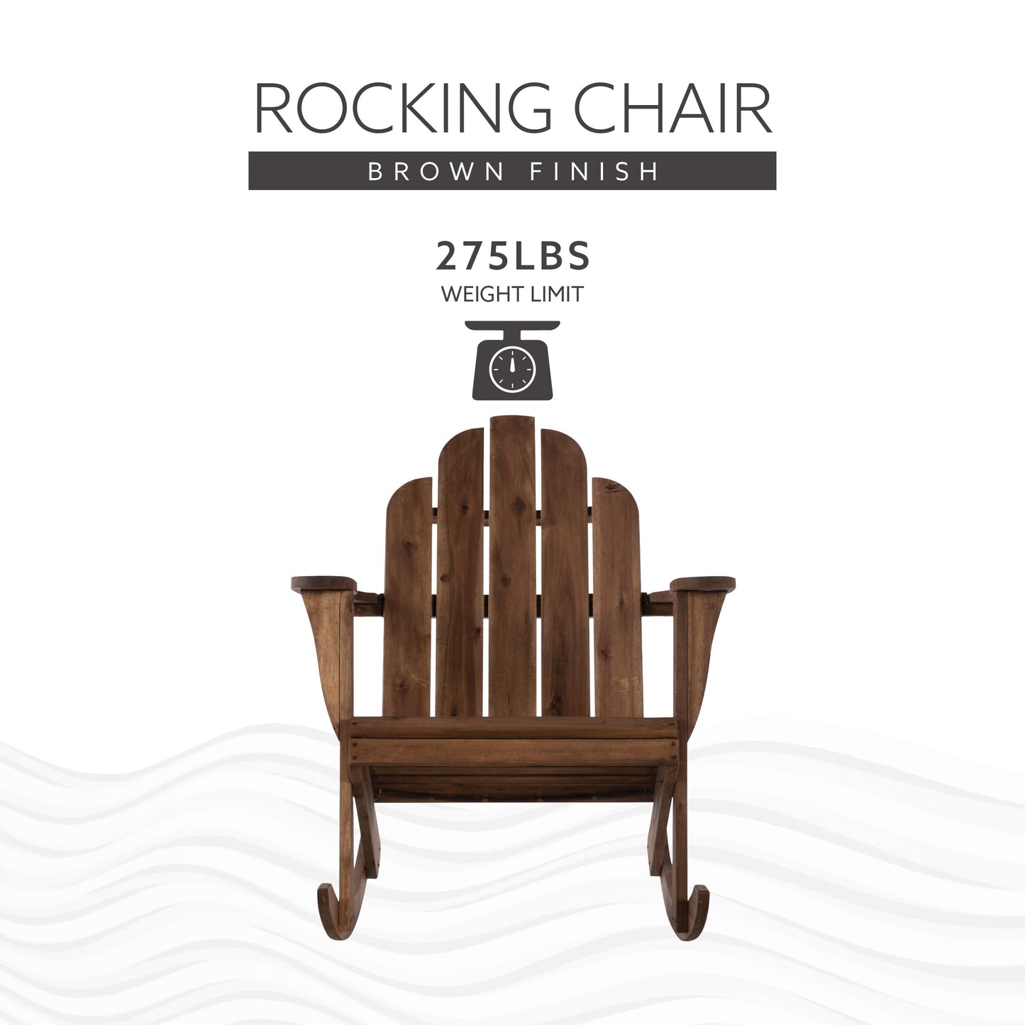 Linon Woodstock Rocking Chair, Teak