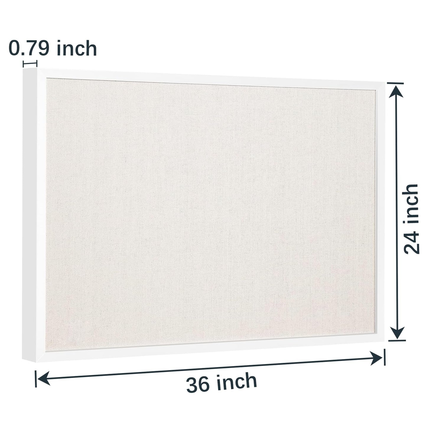 OWLKELA 24'' x 36'' Linen Bulletin Board 2 Pack, White Framed Cork Board, Perfect for Office & Home Decor, School, Cubicle
