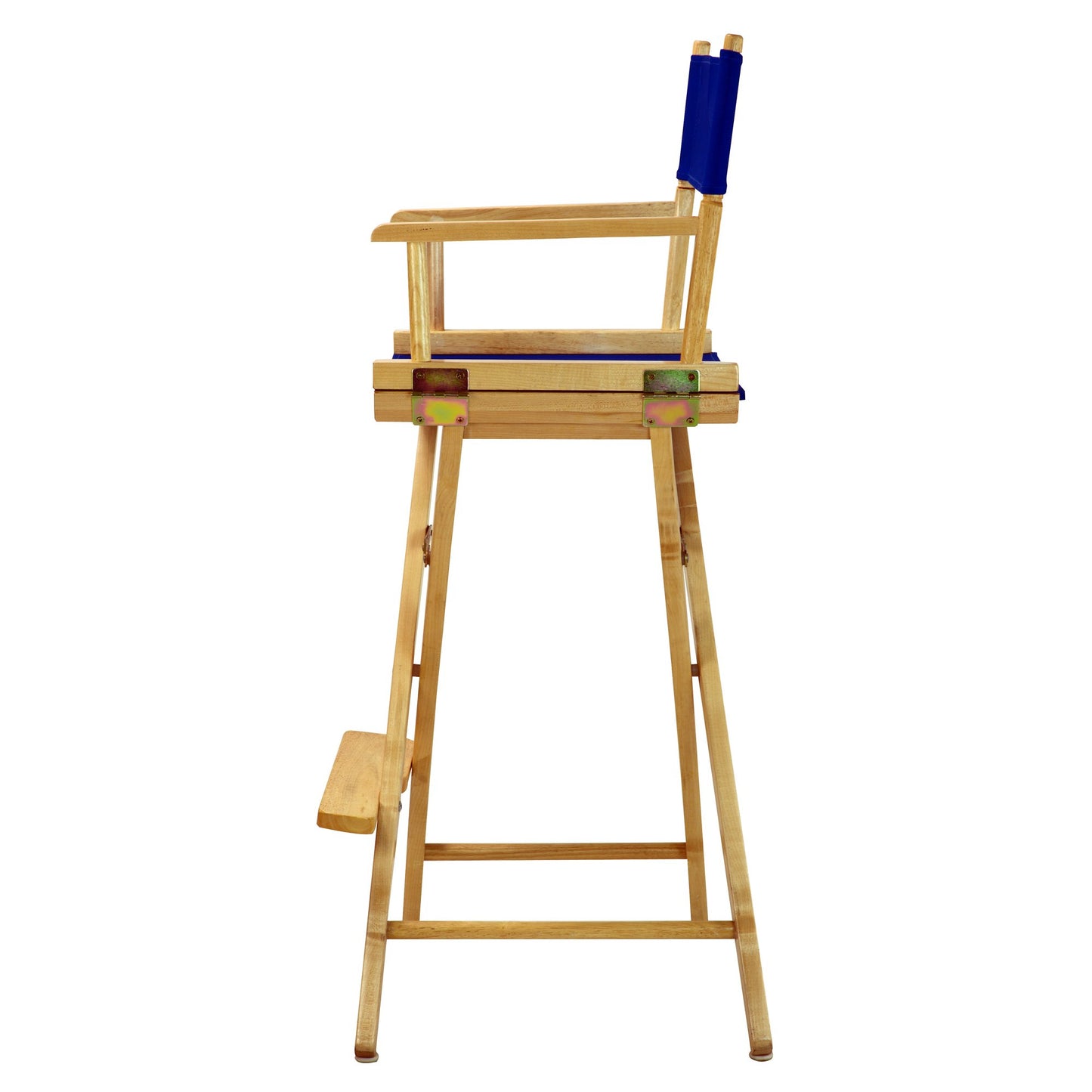 Casual Home 30" Director's Chair Natural Frame-with Roayl Blue Canvas, Bar Height