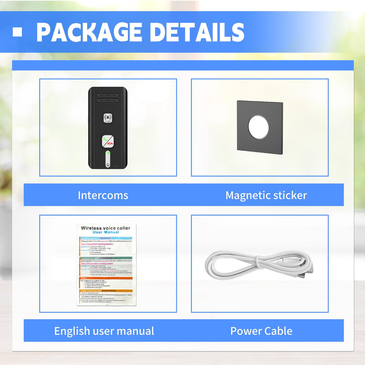 2 Way Intercoms Wireless for Home Office,2026 Upgraded Magnetic Adsorption Long Range Intercom System,Intercom Wall Mounted Portable Room to Room 30 Days Long Standby Time 5 Level Volume Adjustment