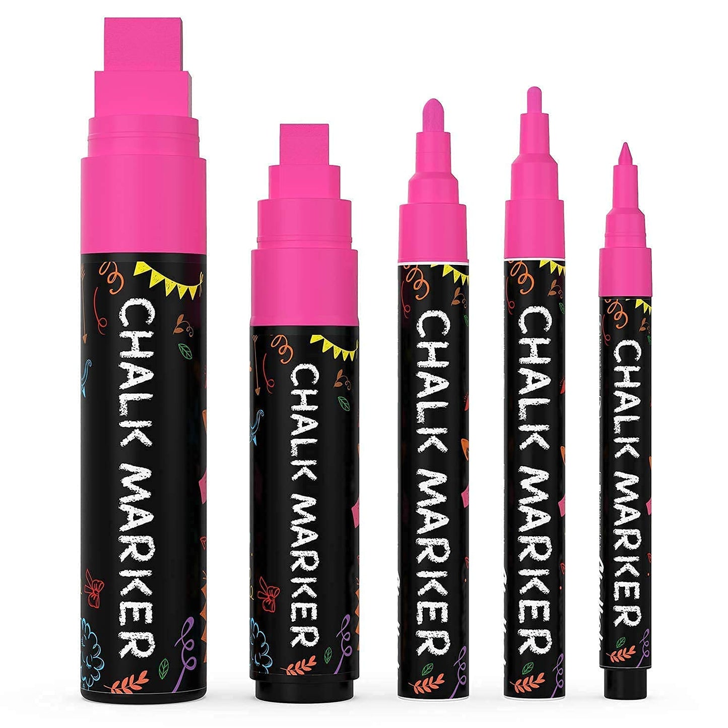 5 Pink + 30 Patel, Neon 6mm + 10 Vintage 6mm Chalk Markers Bundle