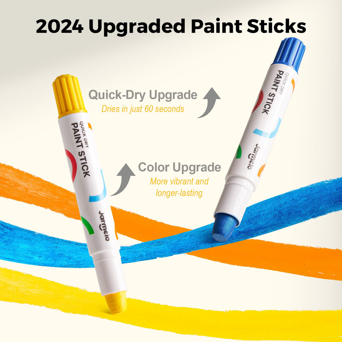 Tempera Paint Sticks, 30 Colors Jumbo Paint Sticks for Kids, Washable, Quick Drying, Non-Toxic, Toddler Art Supplies for Paper Stone Wood Canvas, Easter Gifts for Kids
