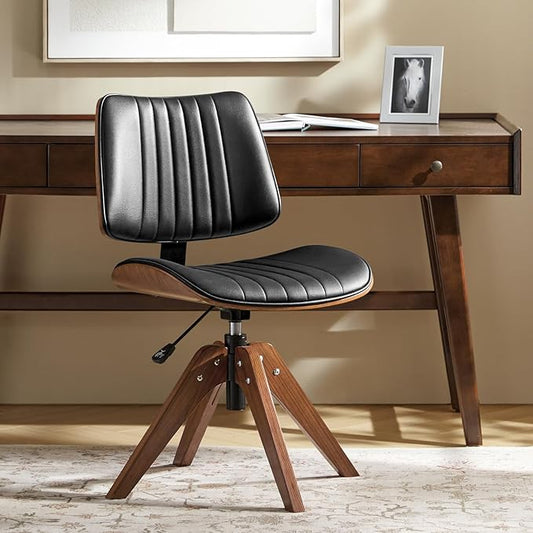HULALA HOME Faux Leather Home Office Chair
