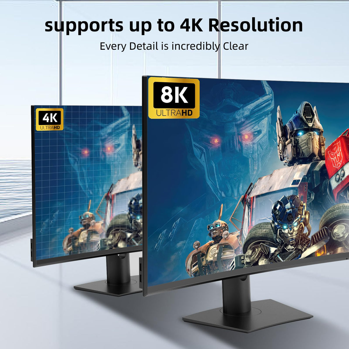Displayport Switch 2-in-1-out, 8K@60Hz, 4K@120Hz, Resolution DP 1.4 DisplayPort Switcher Selector Box【Not Support Bi-Direction .Not Support1 in 2 Out 】