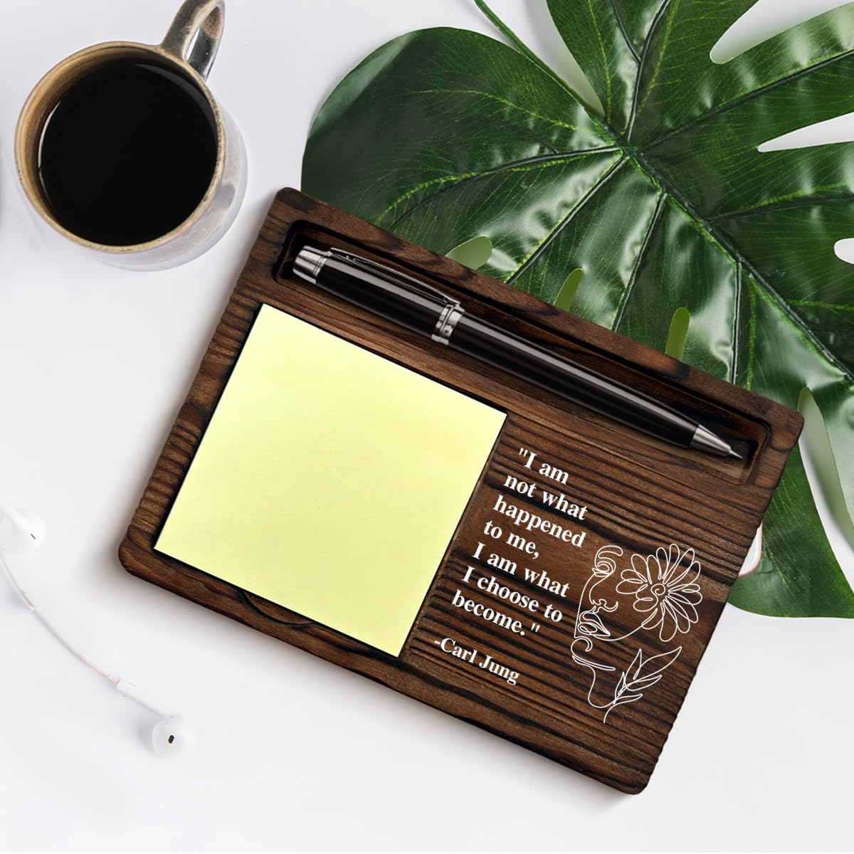 Therapy Office Sticky Note Holder I Am What I Choose to Become Self-Stick Note Pad Holders Therapist Office Desk Decor, Mental Health Gifts for Counselor Psychologist Therapist