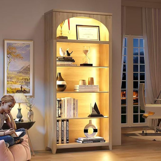 Dystler 5-Tier Arched Bookshelf
