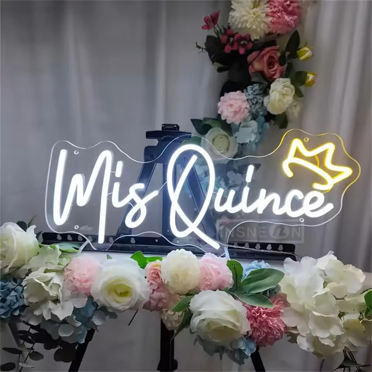 Mis Quince Neon Sign, USB Pink Neon Lights for Wall Decor LED Night Light Signs Birthday Party Bedroom Living Room Christmas Business Decorations Girl Boy Gift