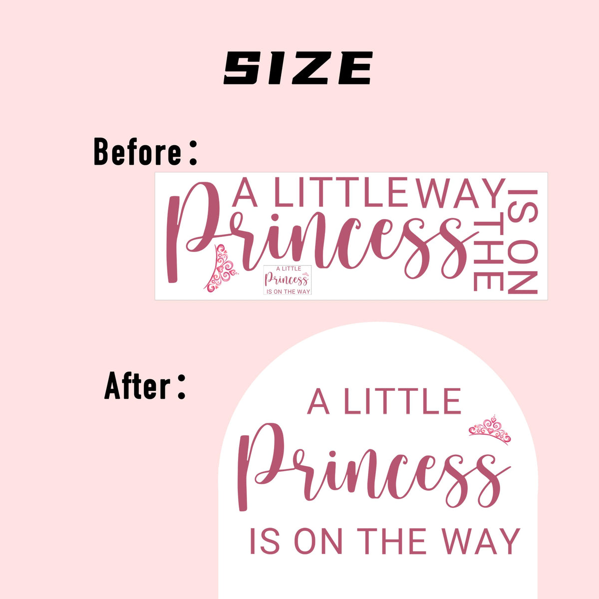 Capiont A Little Princess is On The Way Decal - Princess Themed Baby Shower Decorations, Crown Sign Welcome Baby Party Decorations Stickers for Balloon Arch
