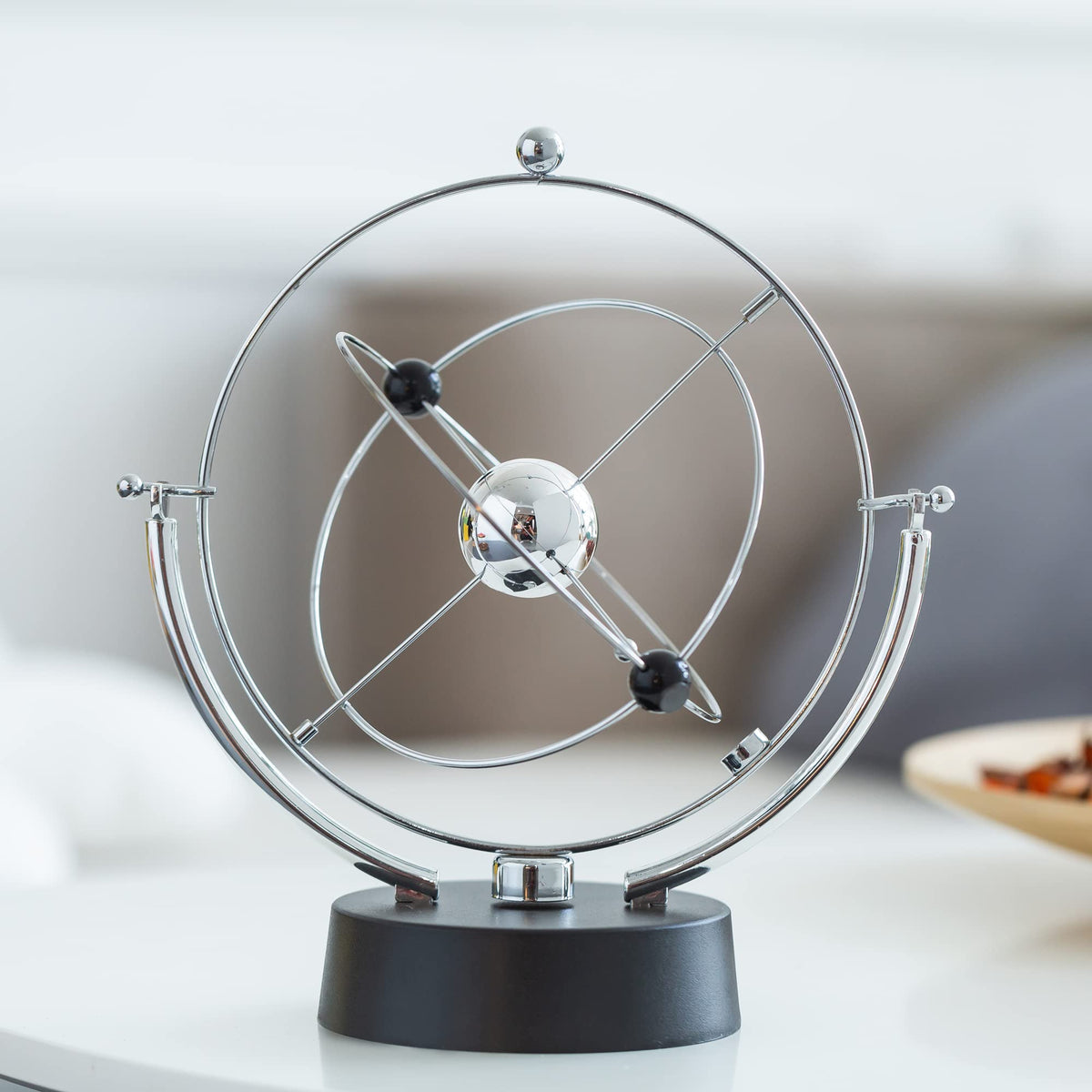CHANGSHUN Electronic Perpetual Motion Battery Operated Home Office Desk Ornament (Universe)