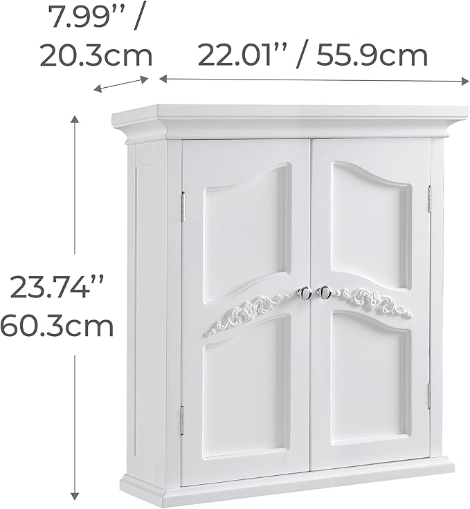 Teamson Home Versailles 22" x 24" Bathroom Wall Cabinet