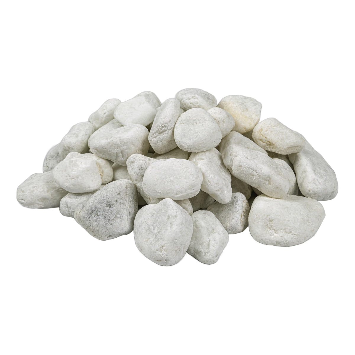 MSI Natural Decorative Tumbled White Pebbles, 1 Inch - 2 Inch, 40 lb. Bag