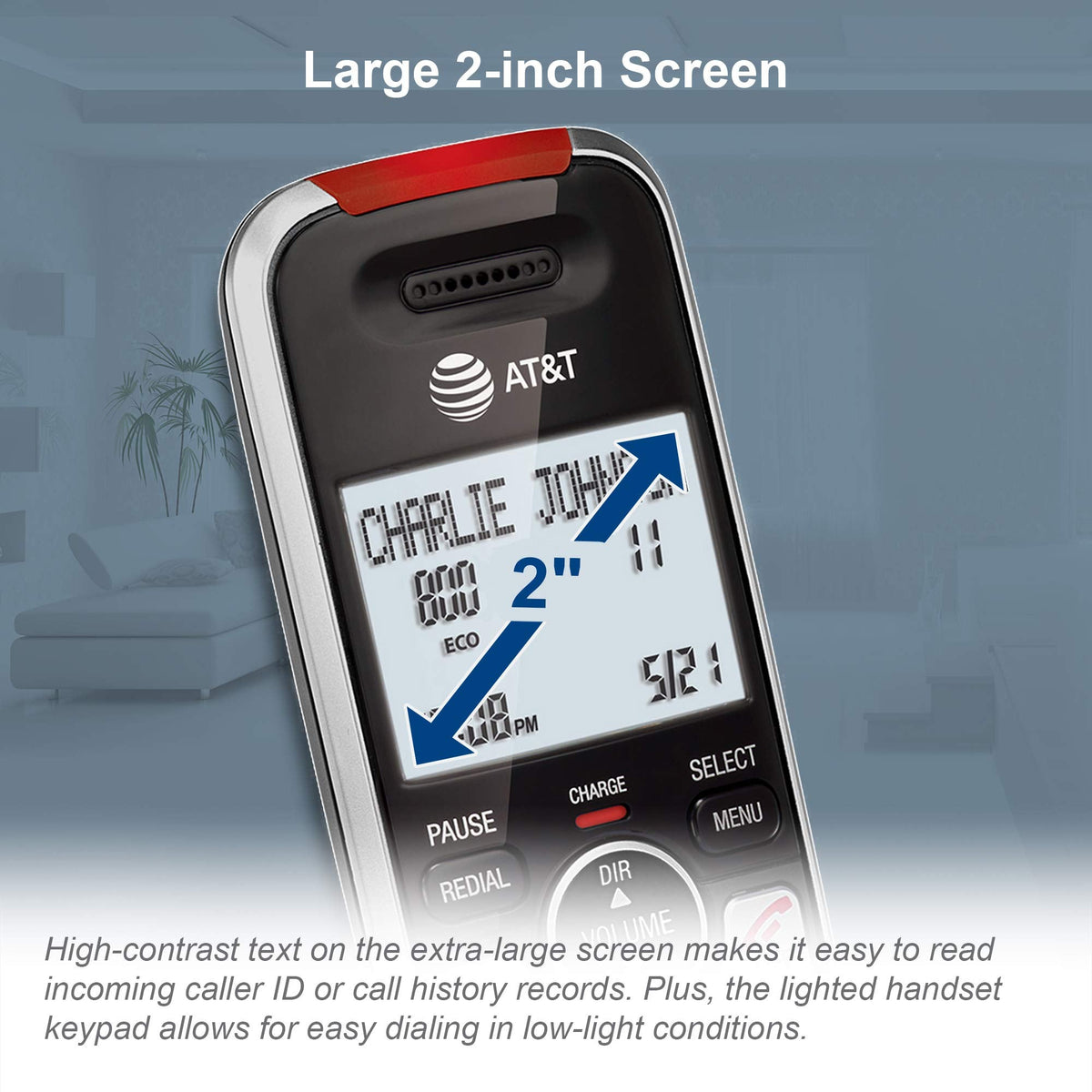 AT&T BL102-3 DECT 6.0 3-Handset Cordless Phone for Home with Answering Machine, Call Blocking, Caller ID Announcer, Audio Assist, Intercom, and Unsurpassed Range, Silver/Black