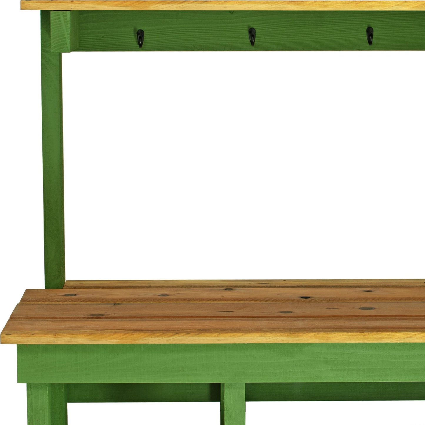 Rustic Gardening Workbench Outdoor Potting Table with Tool Hooks - Wooden Patio Furniture (Natural Redwood Frame)