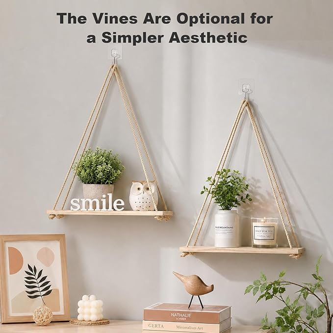 RICHER HOUSE Macrame Floating Shelves