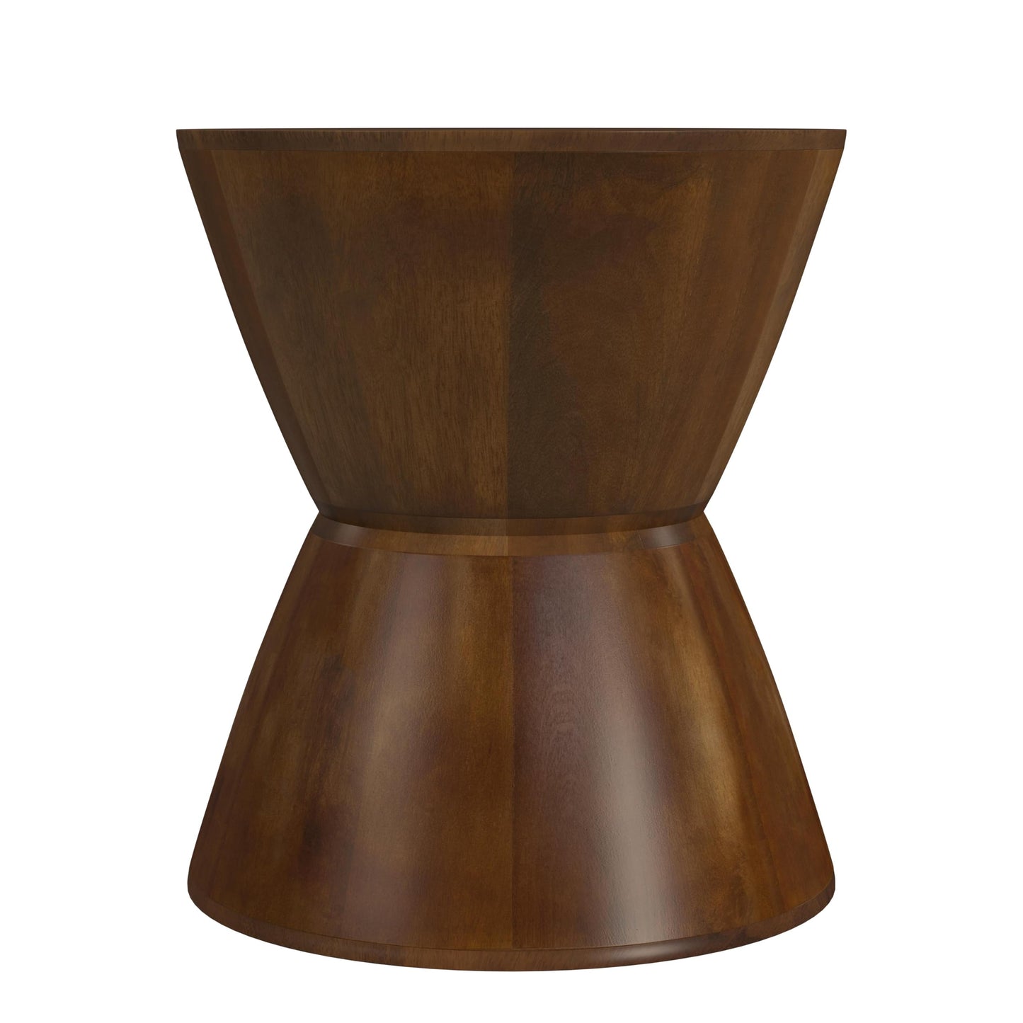 Spatial Order Walnut Mango Wood End/Side Round Table