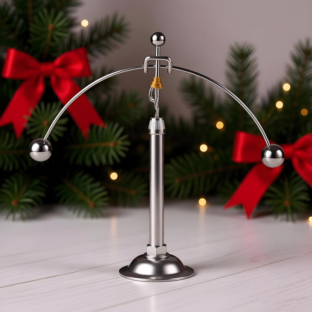 Sunnytech Steel Balance Toy Weightlifter Kinetic Art Balance Toy Balancing Decompressive Science Psychology Home Offic Decor Desk Decor WJ049