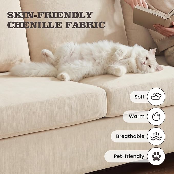 Apicizon 3 Pieces Couch Set Living Room Furniture Sets, Loveseat Sofa & 3