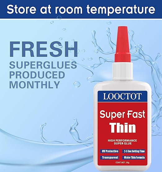 LOOCTOT 60g Thin Super Glue Dries Super Fast Premium CA Glue