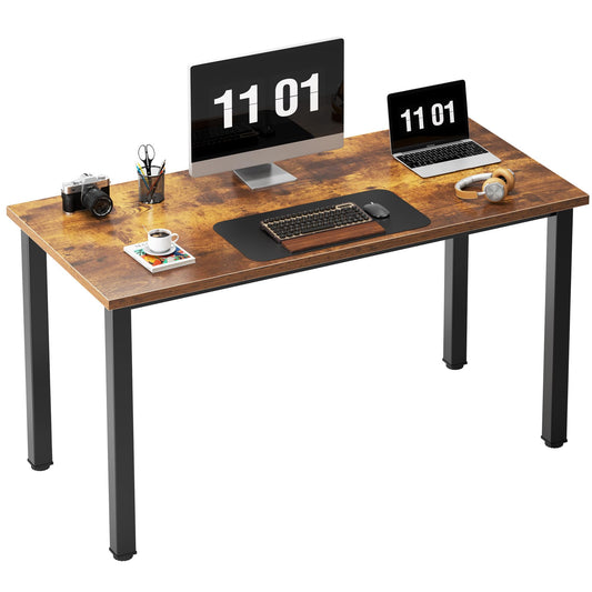 Need 47 Inch Heavy Duty Computer Desk, Industrial Writing Table with Sturdy Metal Frame, Workstation for Home Office, Gaming & Dual Monitor Setup, Easy Assembly