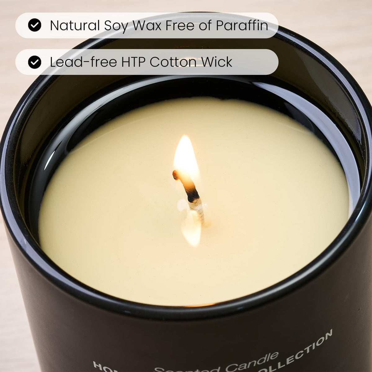 M&SENSE Natural Soy Candle| Leather Night | 5.3 oz | Mini Spring Scented Candles for Relaxation, Meditation, Home Décor | for Bedroom, Office, Party Small