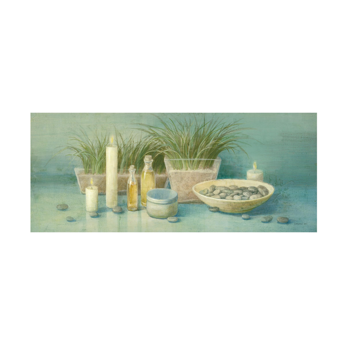 Trademark Fine Art Canvas Wall Art - Danhui Nai 'Tranquil Spa I' Wall Art for Living Room, Bedroom, or Office Décor