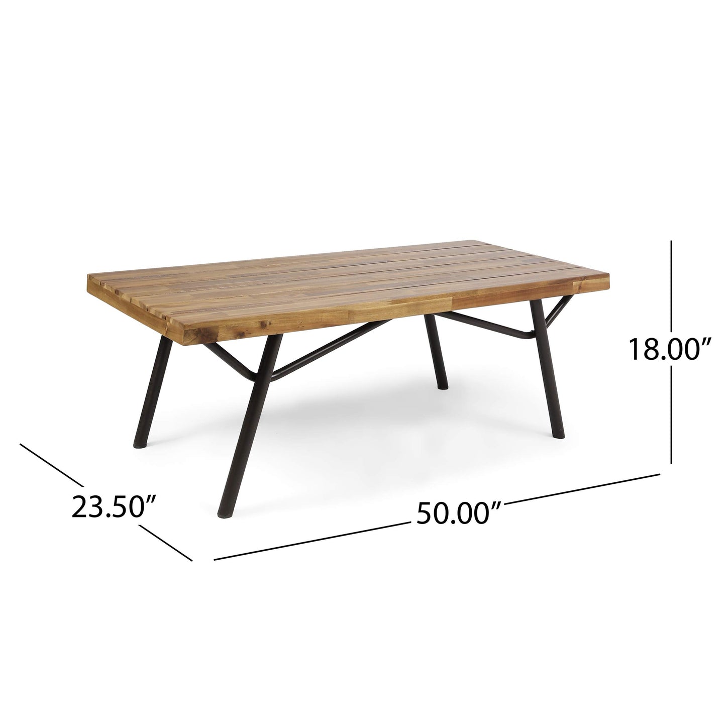 Christopher Knight Home Nora Outdoor Acacia Wood Chat Set, Teak Finish and Dark Gray