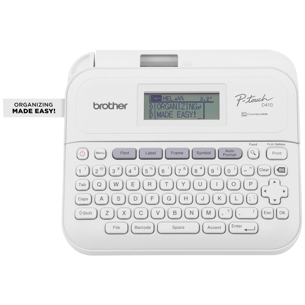 Brother P-Touch PT-D410 Home / Office Advanced Label Maker | Connect via USB to Create and Print on TZe Label Tapes up to ~3/4 inch, White