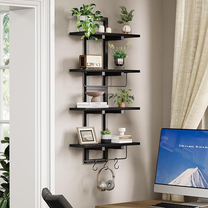 Creso hom Floating Shelves, Hanging Bathroom Shelves 2-Tier, Wall Mounted