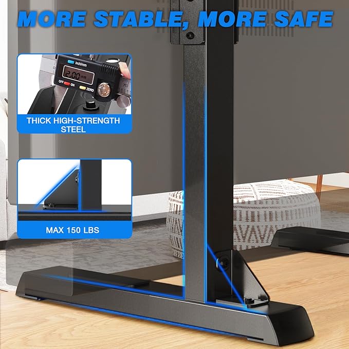 Rfiver Universal TV Stand Base for 24-80 Inch TVs, Table Top TV Stand