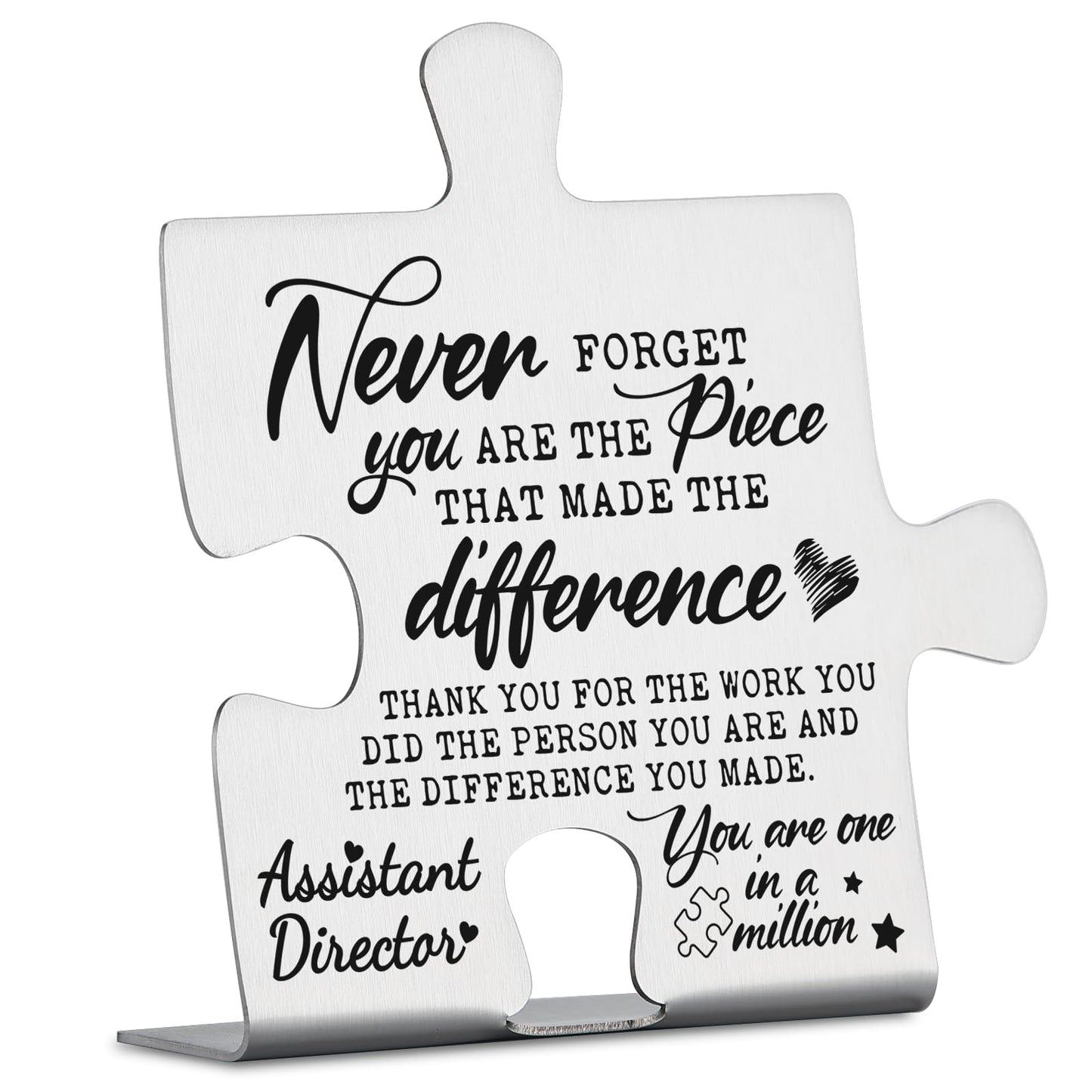 Assistant Director Gifts, Thank You Appreciation Gifts for Assistant Director Week Birthday Christmas Office Desk Decor Puzzle Piece Decorative Signs Plaques YCC29