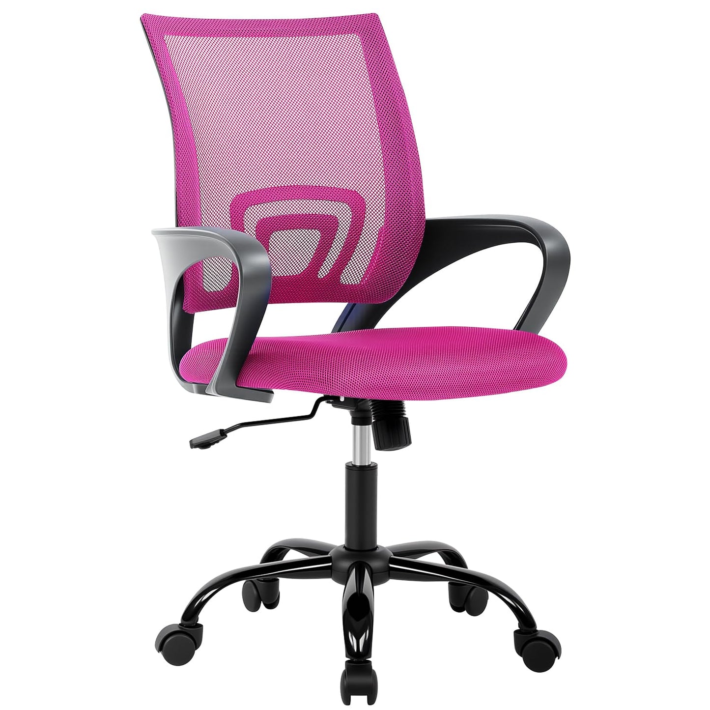 BestOffice Office Chair Ergonomic Cheap Desk Chair Mesh Computer Chair Lumbar Support Modern Executive Adjustable Stool Rolling Swivel Chair for Back Pain (Pink)