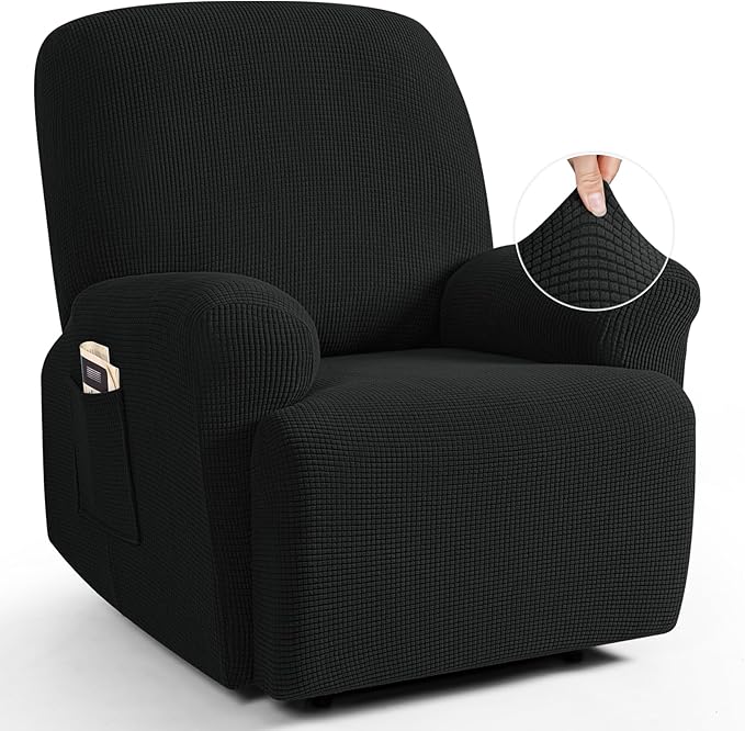 TAOCOCO Recliner Cover 4-Pieces, Recliner Stretch Sofa Slipcover, Recliner