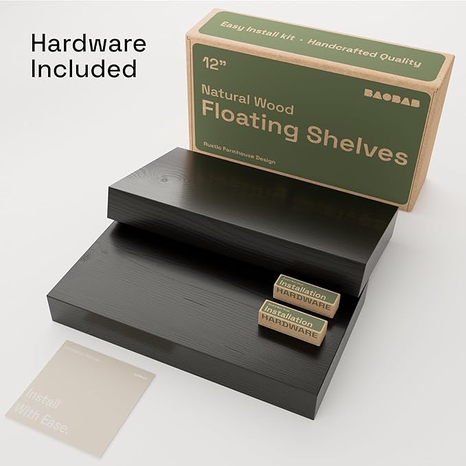 BAOBAB WORKSHOP Solid Wood Floating Shelves
