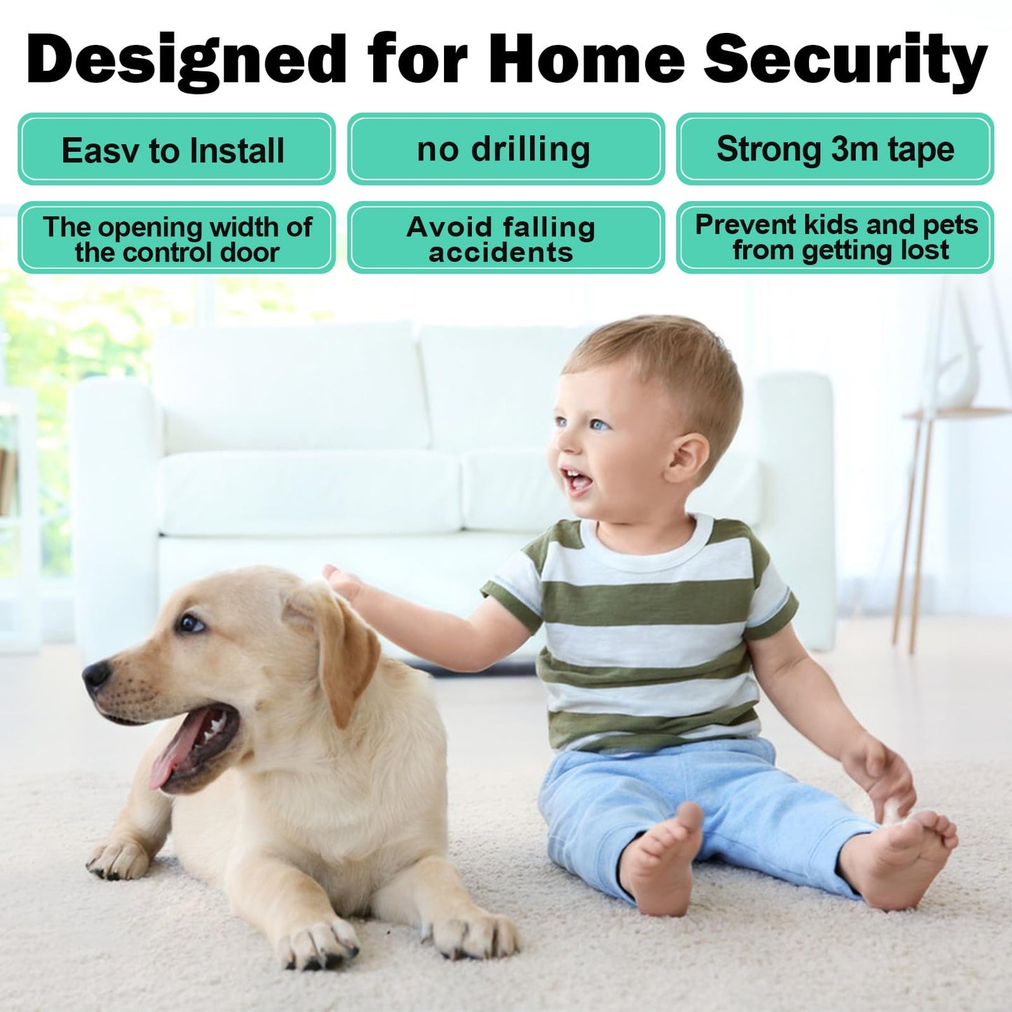 Sliding Door Lock, 2 Pack Child Safety Sliding Glass Door Lock for Sliding Glass Doors, Sliding Windows, Sliding Closet, etc. Easy to Installation Provides More Security for Your Baby and Pets