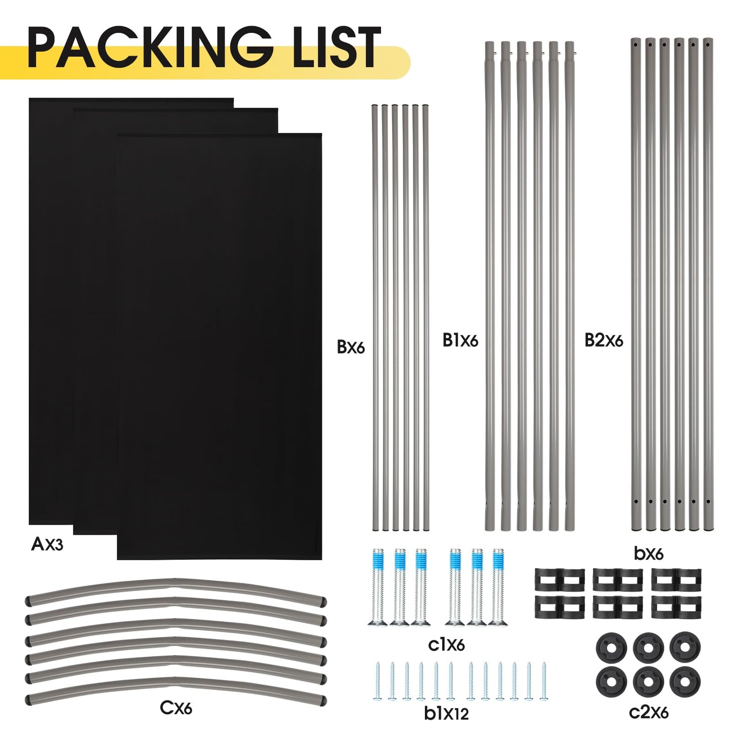 RANTILA 3 Panel Privacy Screen, 6 Ft Tall Folding Privacy Screen Room Dividers, Freestanding Room Partition Wall Dividers, 102''W x 20''D x 71''H, Black