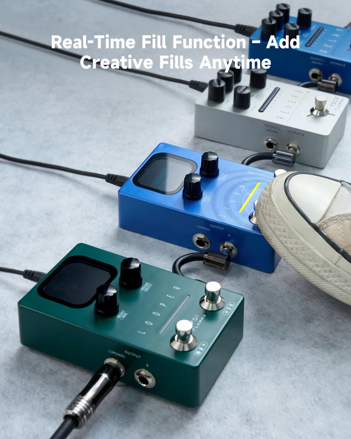 FLAMMA FF02 Drum Machine Guitar Pedal - 121 Drum Grooves, 11 Music Genres, Tap Tempo, Adjustable Rhythms, Stereo I/O for Live & Studio Use