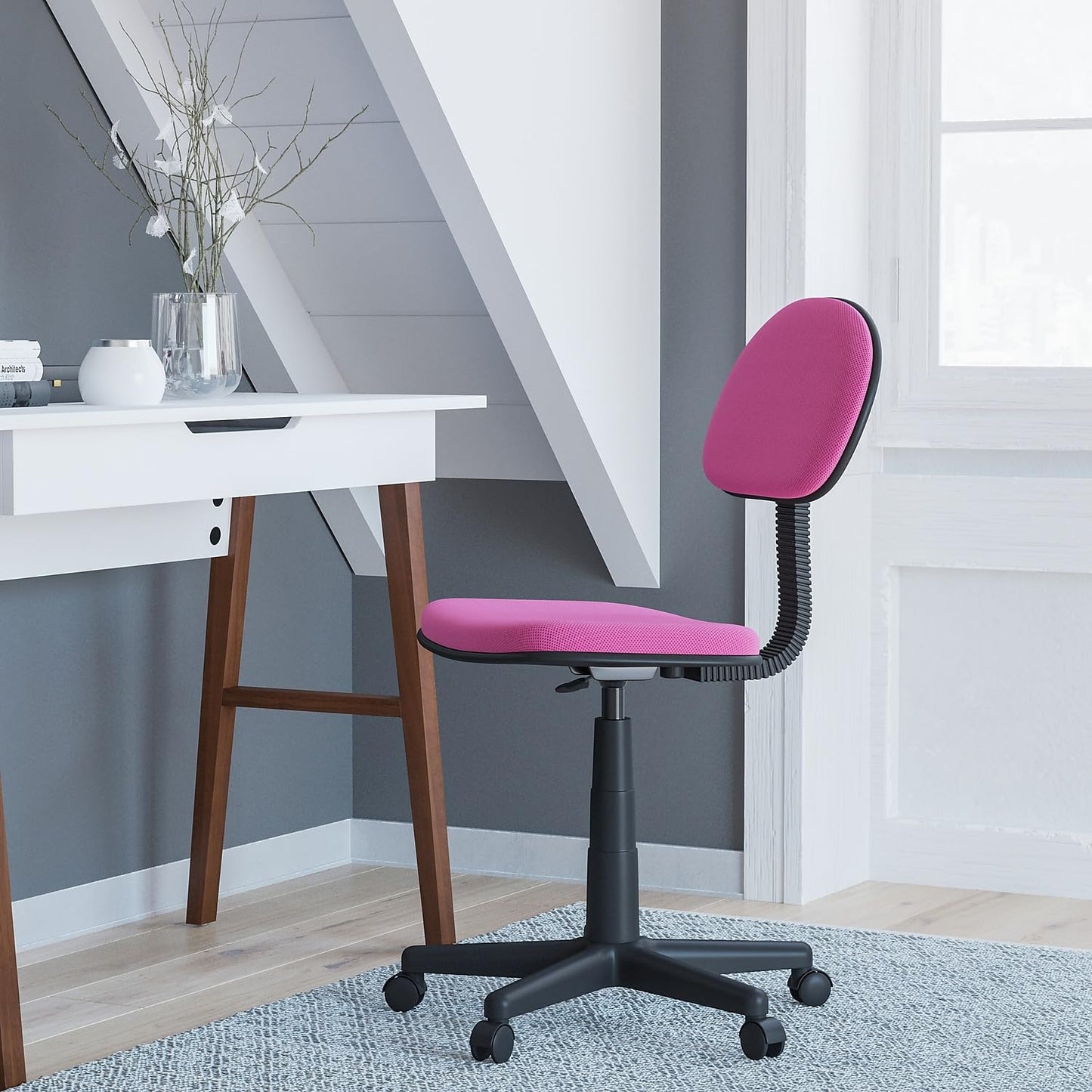 Flash Furniture Low Back Adjustable Student Swivel Task Office Chair with Padded Mesh Seat and Back - Homeschool Study Chair