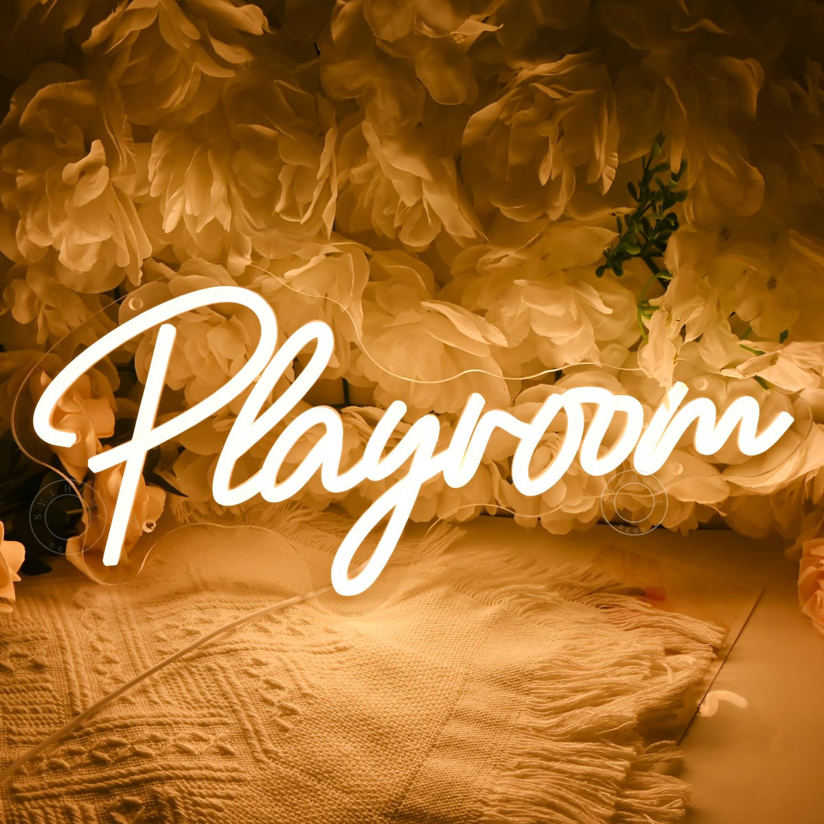 SYLHOME Playroom Led Neon Light Sign Nursery Kids Room Bedroom Classroom Game Room Wall Sign Decor Birthday Christmas Gifts 15.75" X 7.28" USB Warm White
